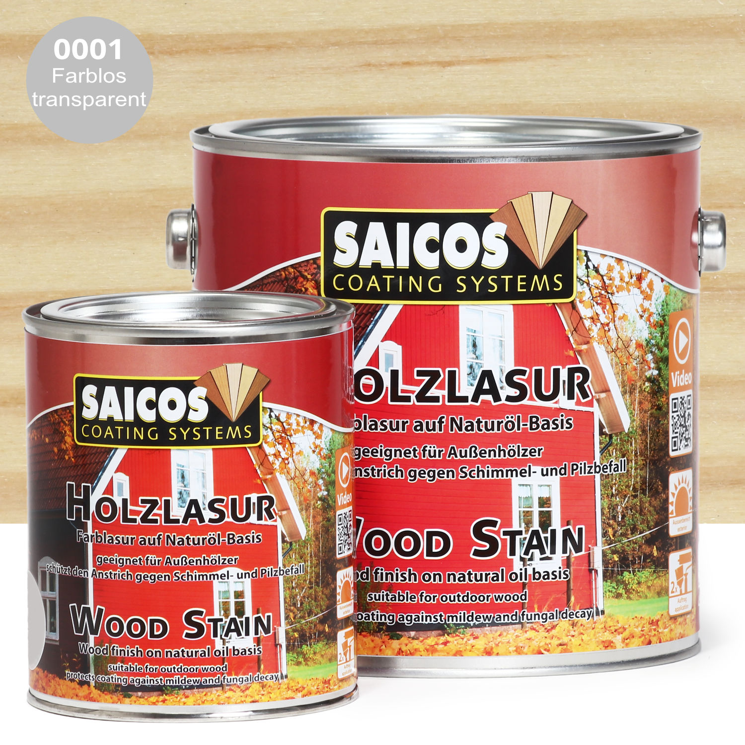 SAICOS Holzlasur Farblos transparent