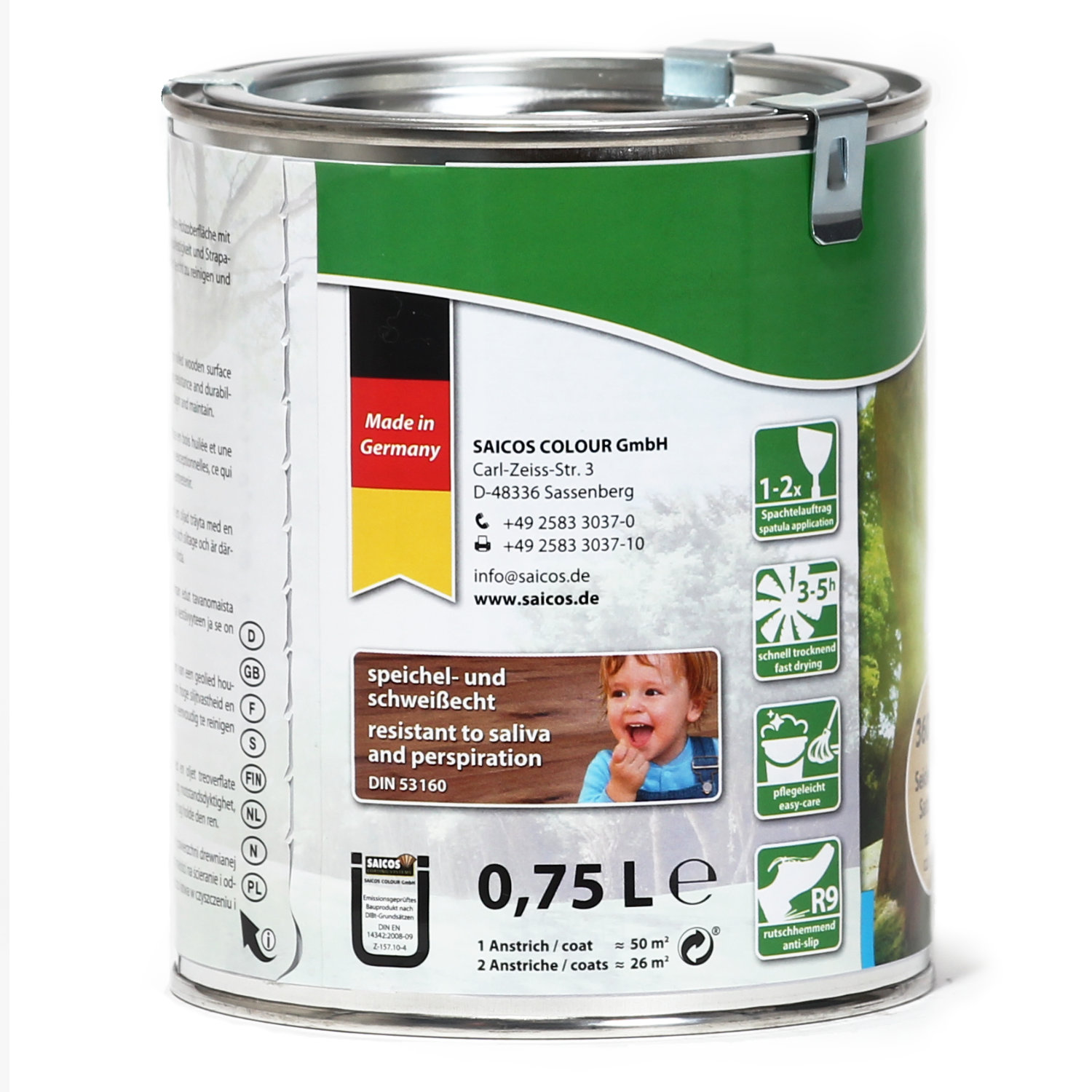 SAICOS Ecoline Hartwachsöl seidenmatt farblos