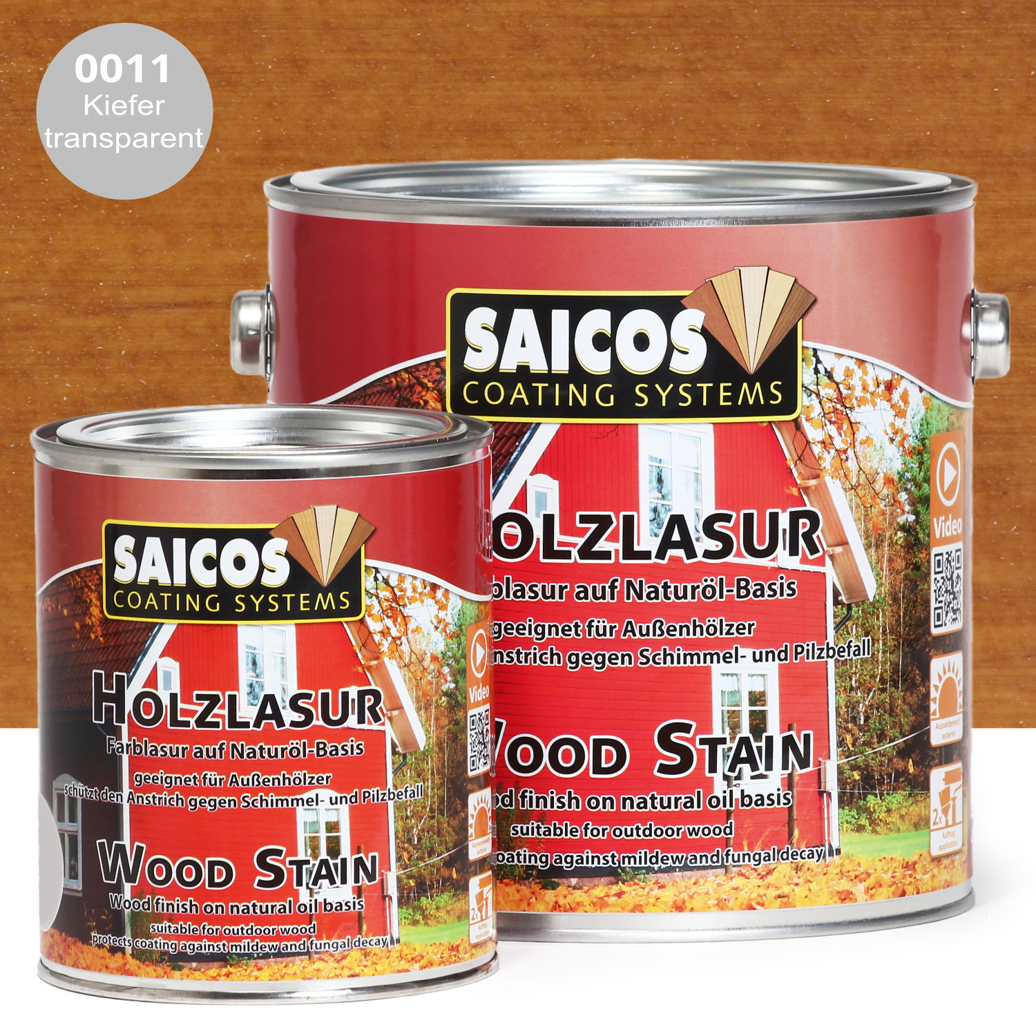 SAICOS Holzlasur Kiefer transparent