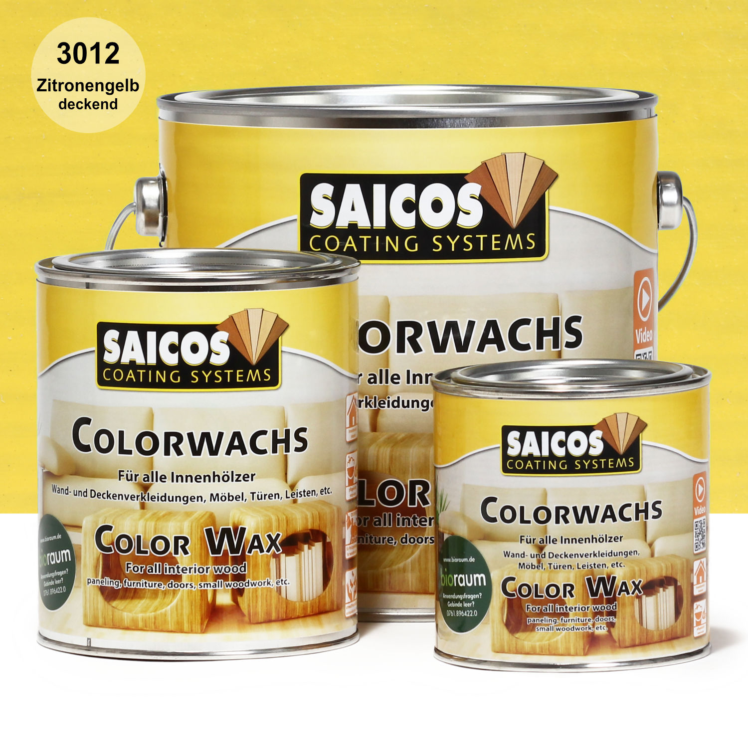 SAICOS Colorwachs Zitronengelb deckend