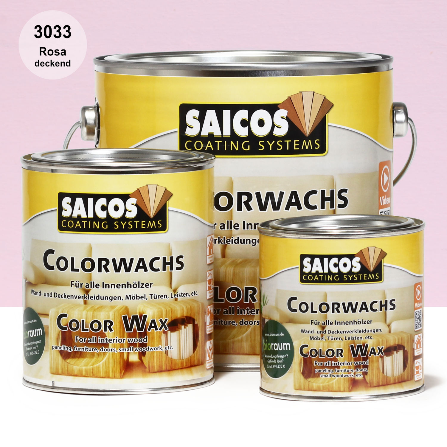 SAICOS Colorwachs Rosa deckend
