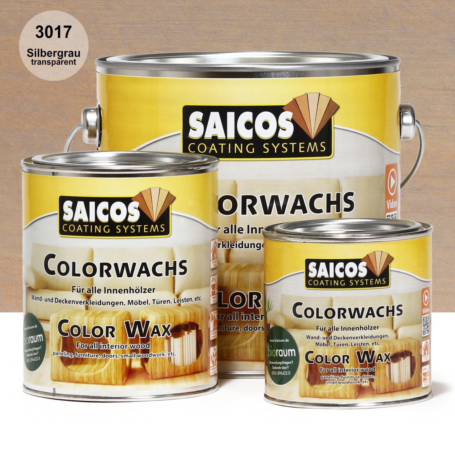 SAICOS Colorwachs Silbergrau transparent