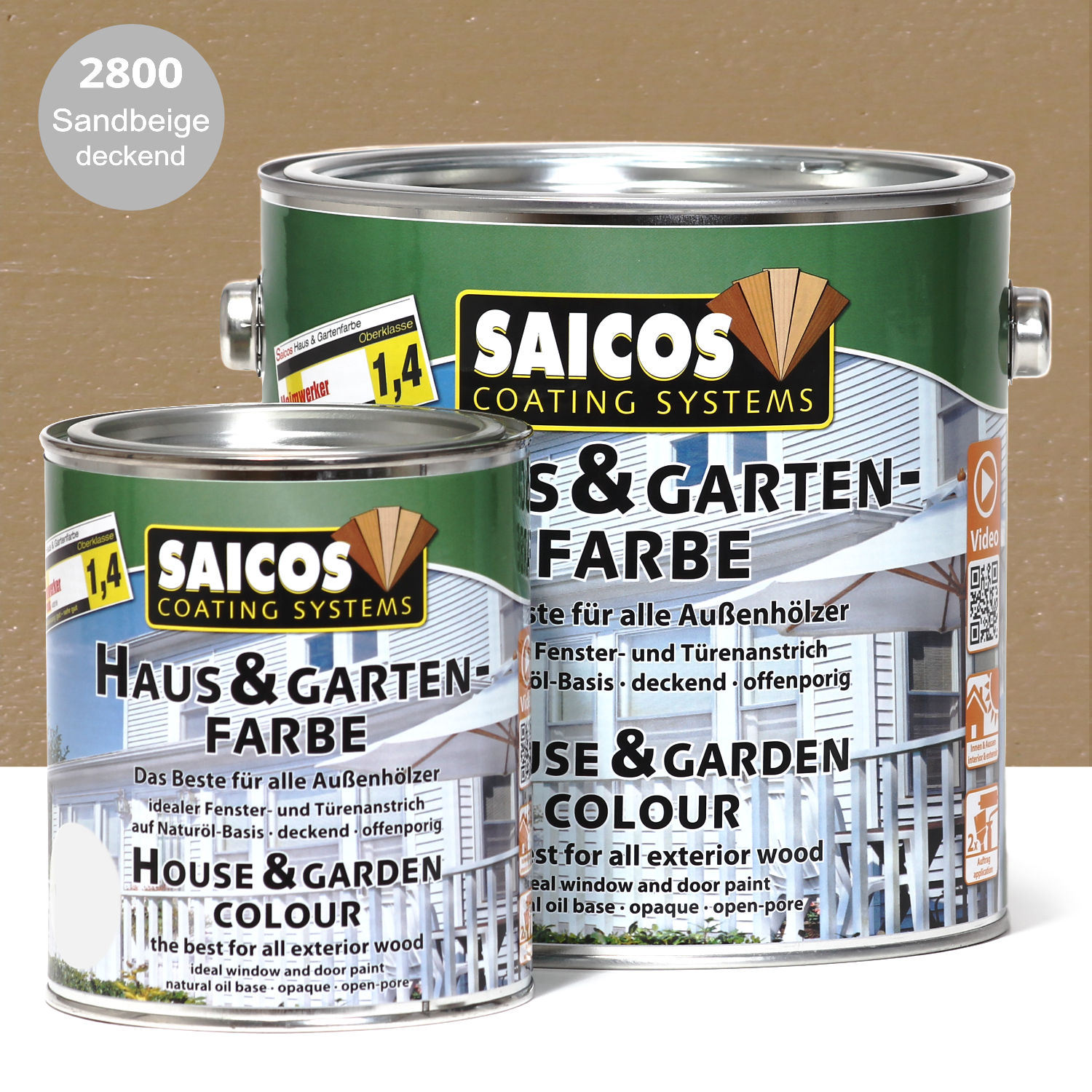 SAICOS Haus- & Gartenfarbe Sandbeige deckend