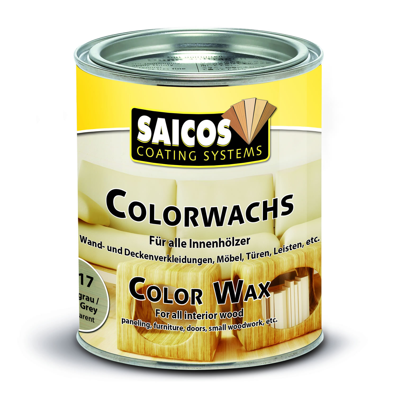 SAICOS Colorwachs Silbergrau transparent