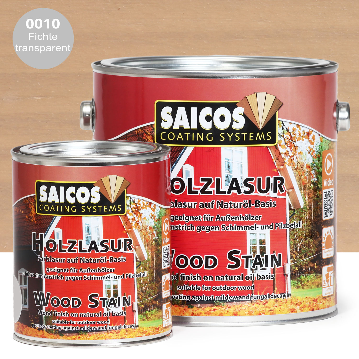 SAICOS Holzlasur Fichte transparent