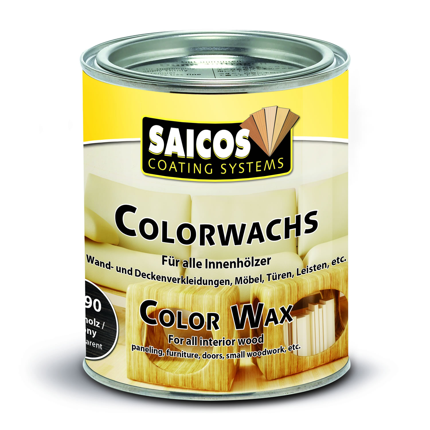 SAICOS Colorwachs Ebenholz transparent