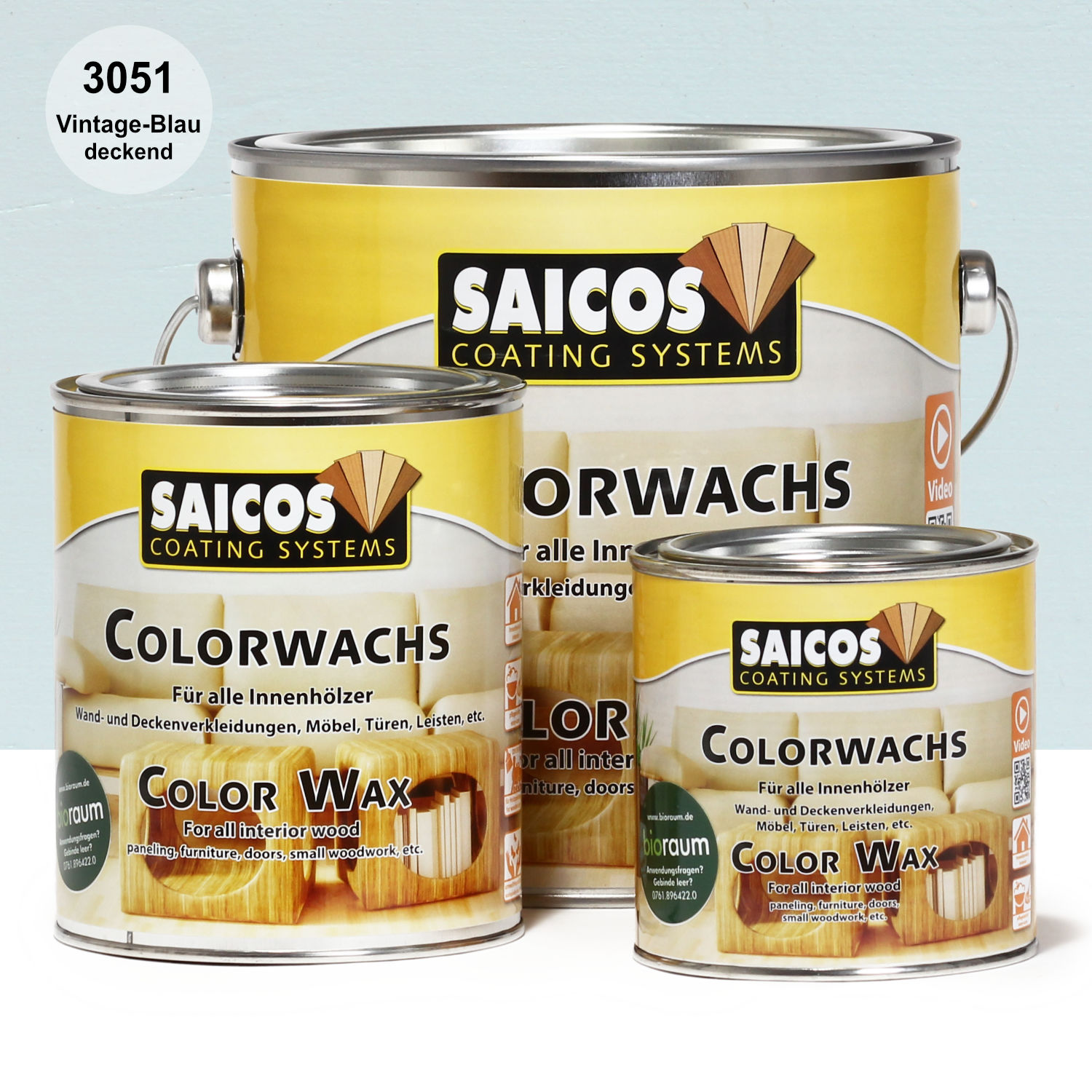 SAICOS Colorwachs Vintage-Blau deckend