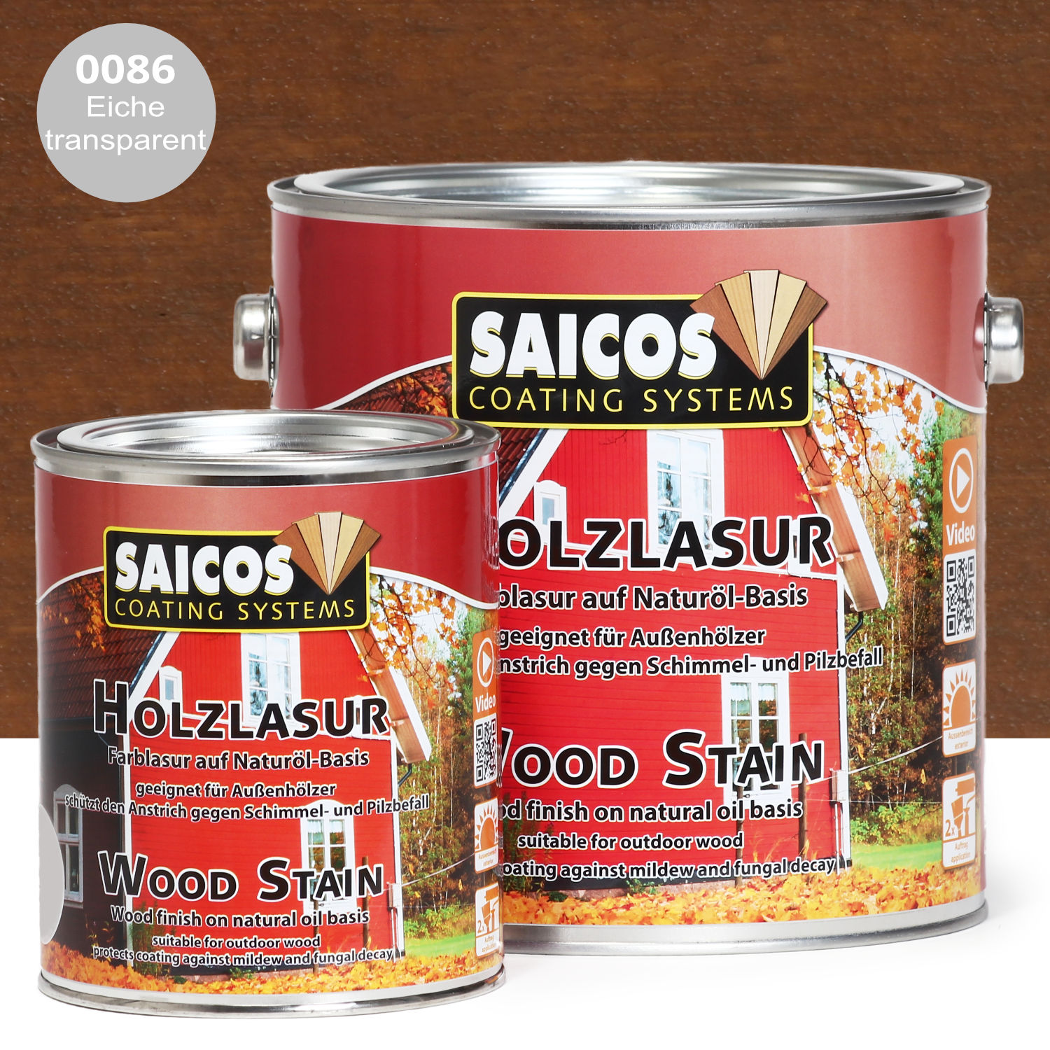 SAICOS Holzlasur Eiche transparent