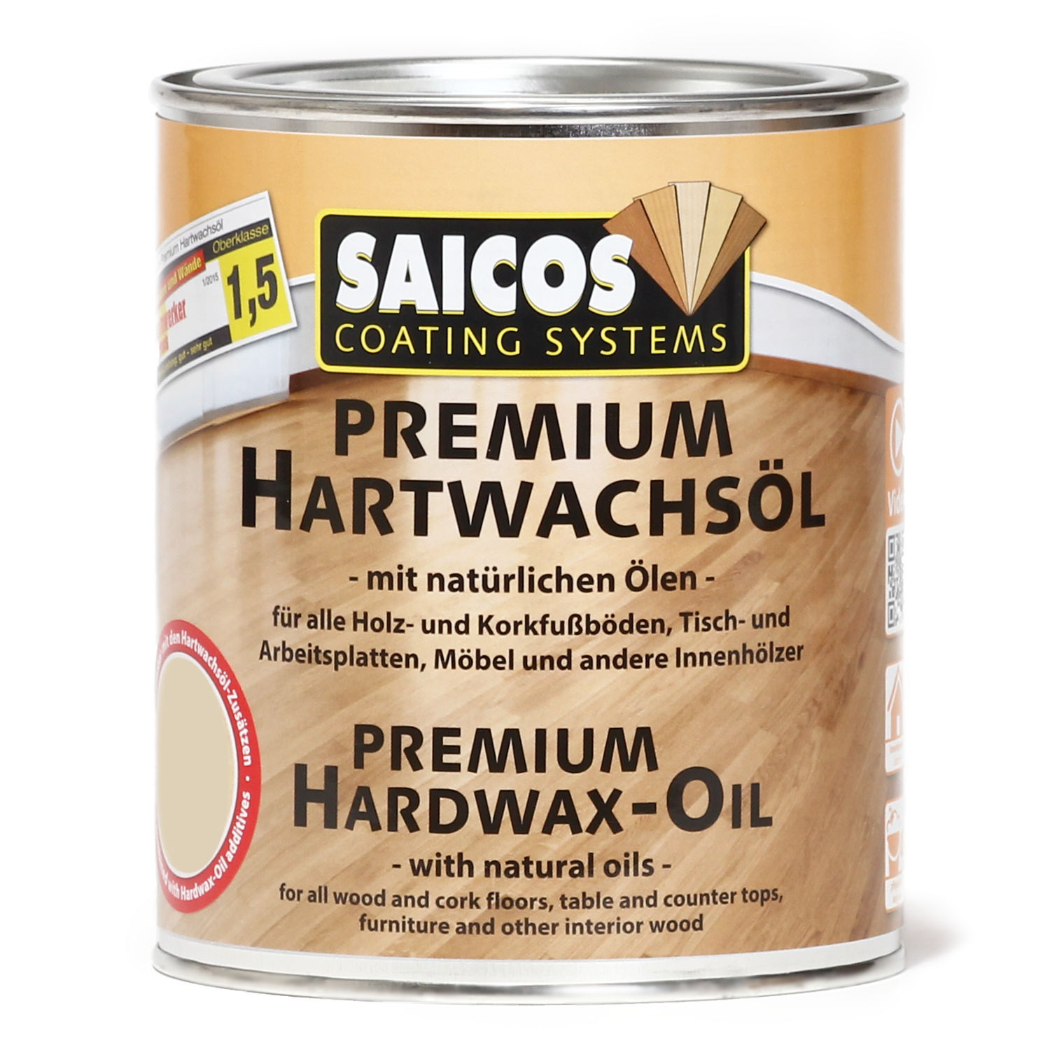 SAICOS Premium Hartwachsöl Silbergrau transparent matt