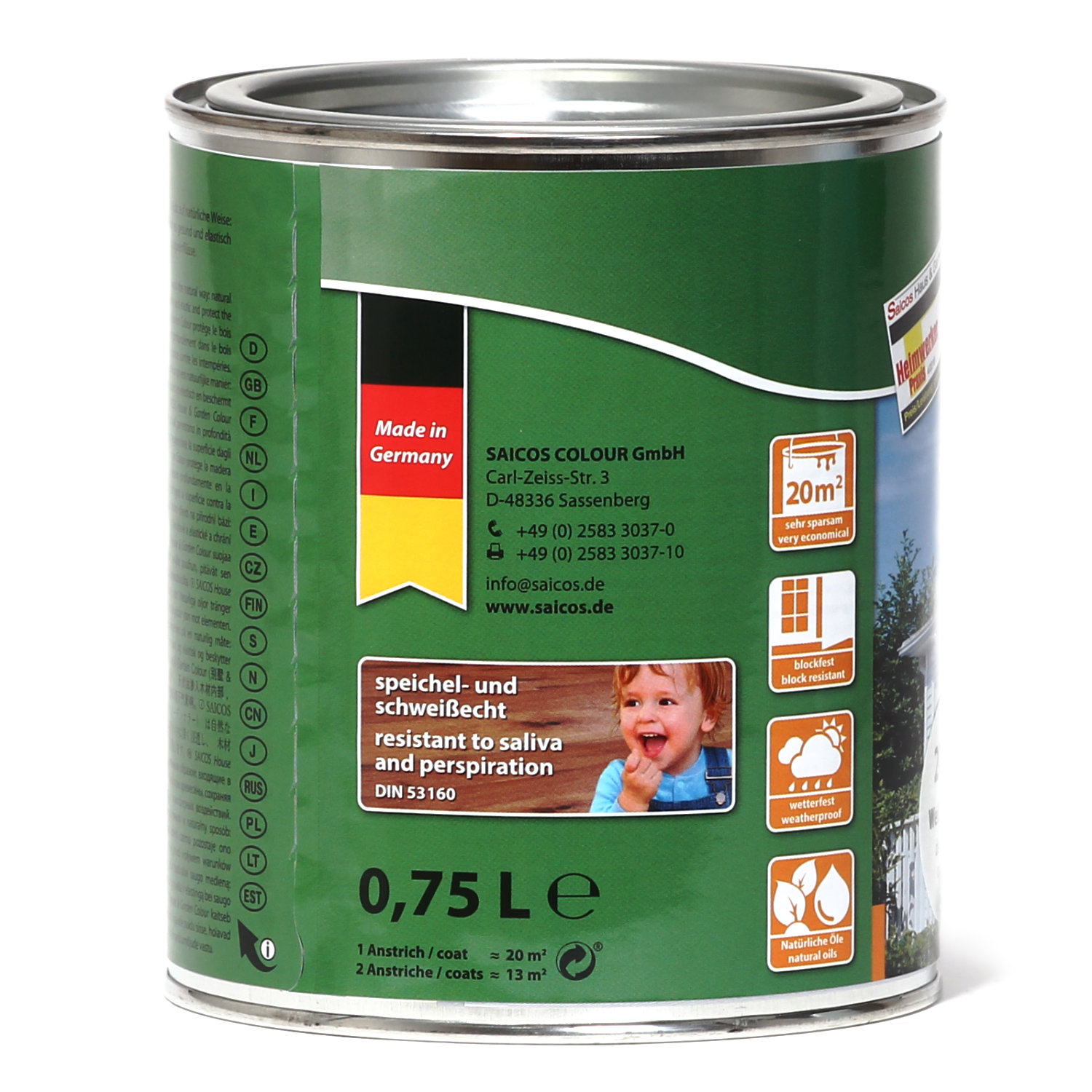 SAICOS Haus- & Gartenfarbe Tannengrün deckend