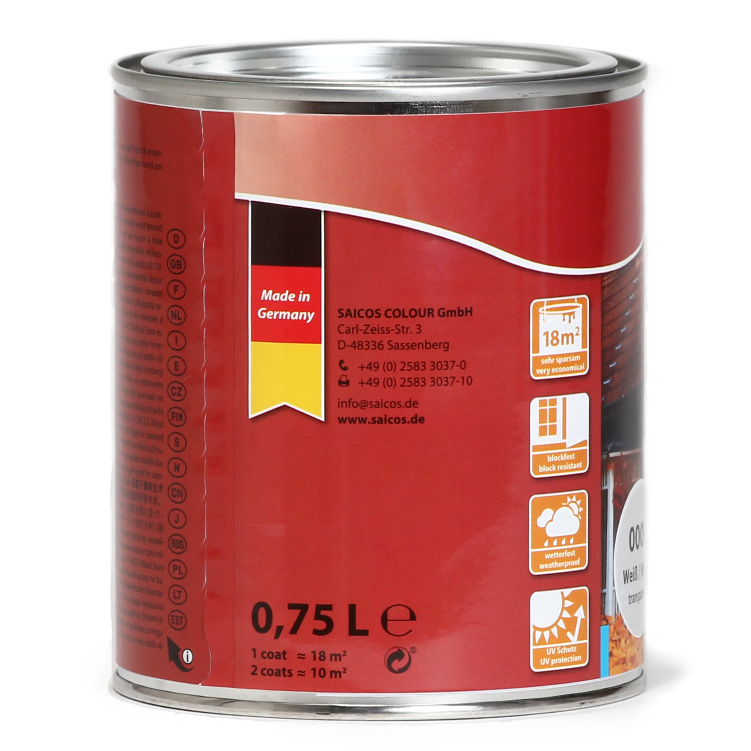 SAICOS Holzlasur Mahagoni transparent