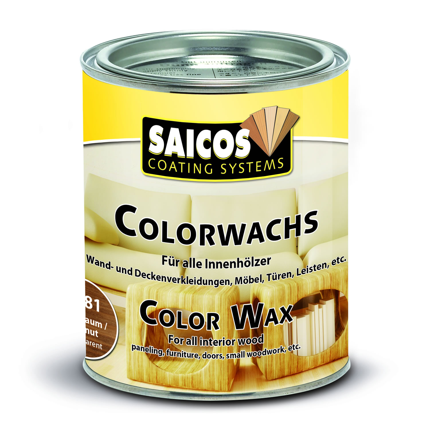 SAICOS Colorwachs Nussbaum transparent