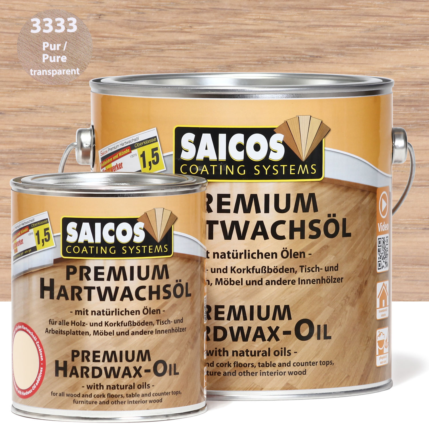 SAICOS Premium Hartwachsöl Pur transparent
