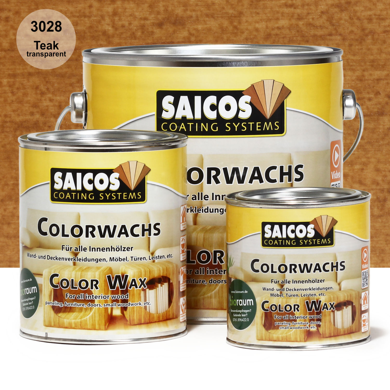 SAICOS Colorwachs Teak transparent