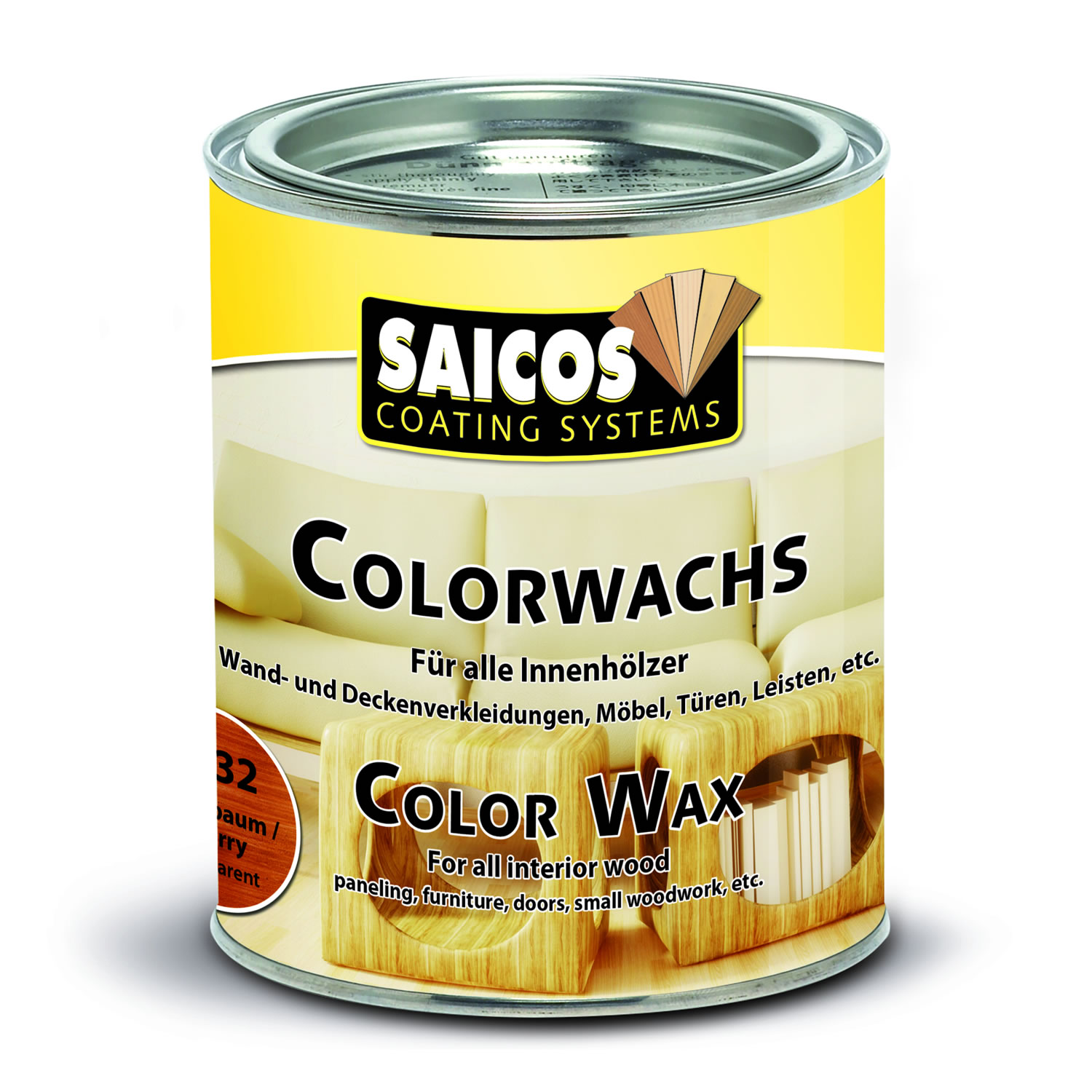 SAICOS Colorwachs Kirschbaum transparent
