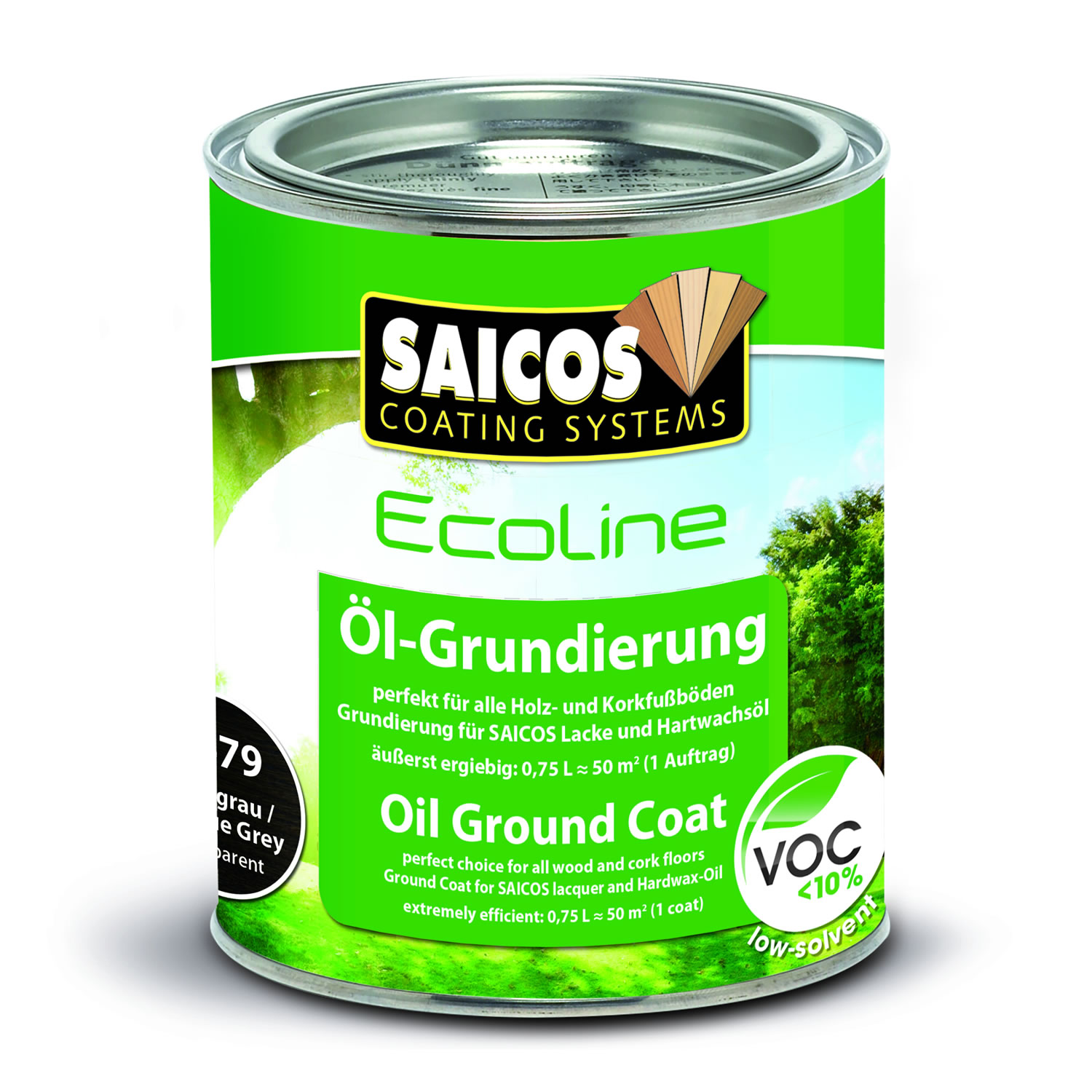 SAICOS Ecoline Öl-Grundierung Antikgrau transparent
