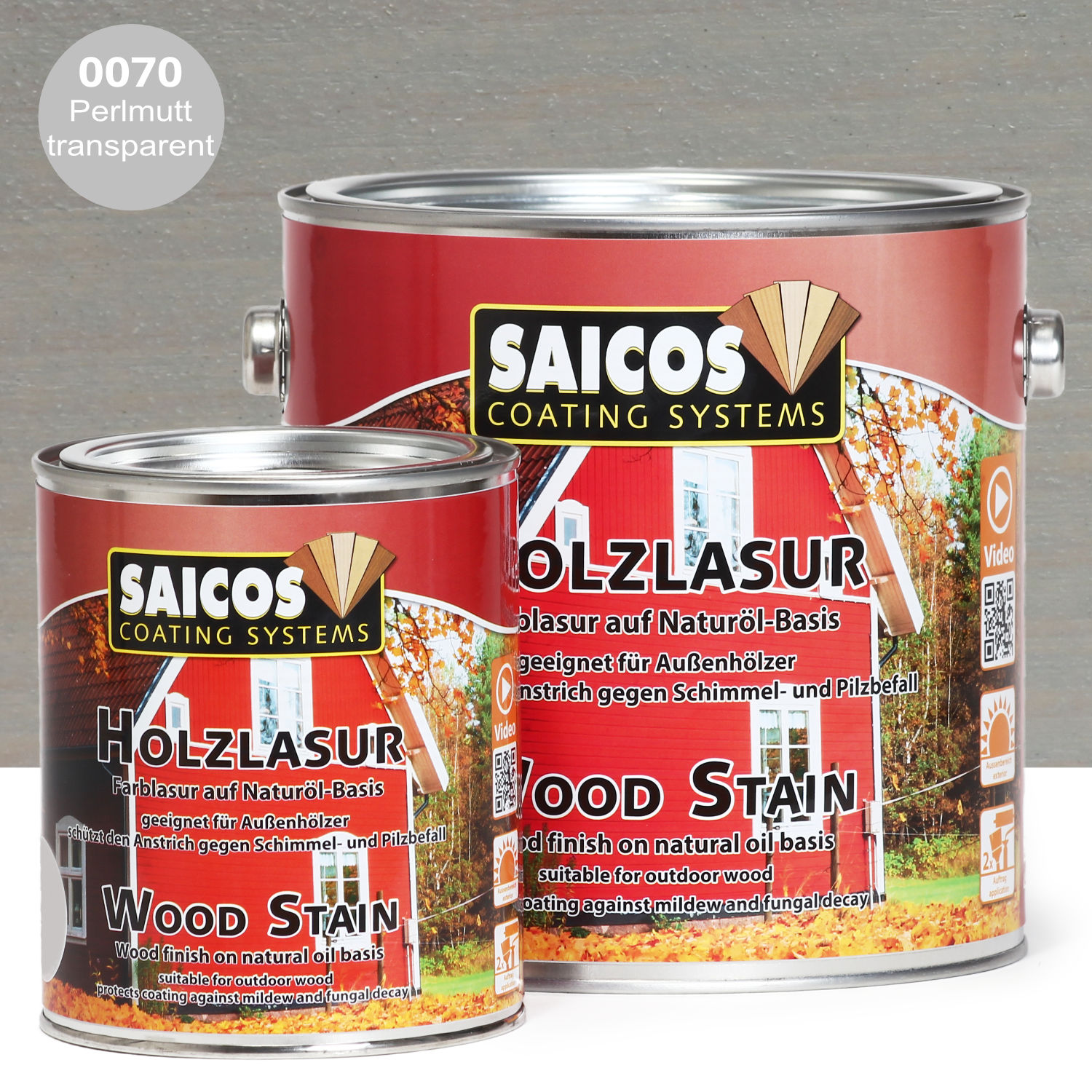 SAICOS Holzlasur Perlmutt transparent